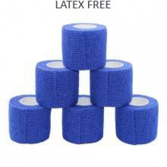 LATEX FREE - Cohesive Bandage 5.0cm - Blue
