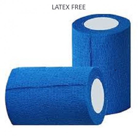 LATEX FREE - Cohesive Bandage 7.5cm - Blue 